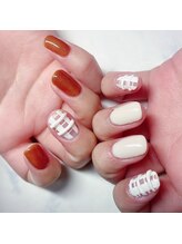 ラドール(La Dhole)/ぷっくりチェックネイル