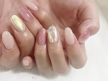 アイネイルズ 渋谷店(I nails)/ニュアンスピンクミラー