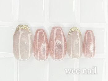 ウィー ネイル(wee nail)の写真/【トレンドを抑えたシンプルデザイン】日常に溶け込むデザインでオフィスでも浮かない派手過ぎない爪先に！