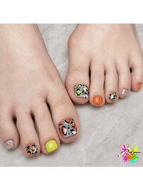 夏のレオパードネイル