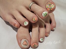 ALL手描き☆フットアート