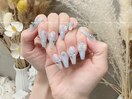 ブルーチックネイル