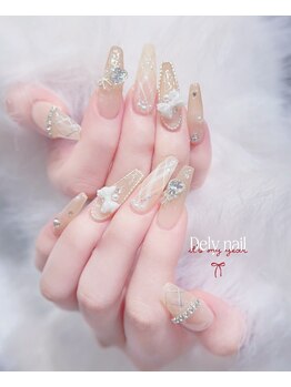 デリーネイル(Dely_nail)/ベージュ×チェックの大人可愛い