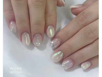 オーロラ×ラメネイル