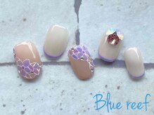 ネイルアンドまつげエクステ ブルーリーフ 四谷三丁目店(Blue Reef)/Vカットネイル