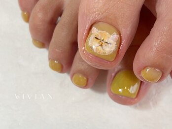 ヴィヴィアン ネイル(Vivian nail)/愛猫　猫ネイル　描きます♪