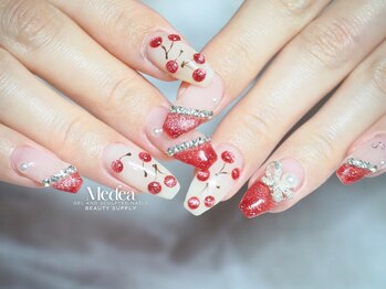 ぷっくりさくらんぼネイル