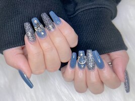 ★ブラック×クロム系ネイル★