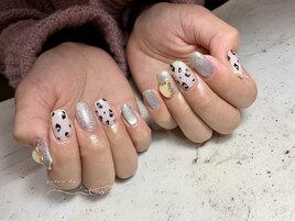 ワンカラー×４本アート