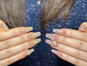 ウサギネイル 新大久保店(usagi nail)/ピンクネイル