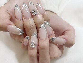 レアリゼ ネイル(Realiser nail)/ガラスフレンチ&シルバー