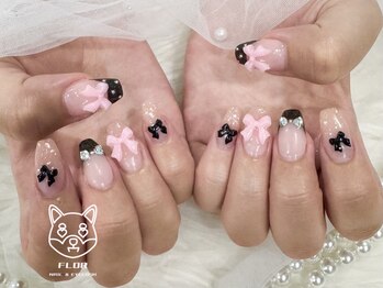 フロル(FLOR)/フレンチリボンネイル/ガーリー