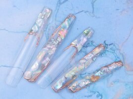 クリア×シェル☆艶ネイル