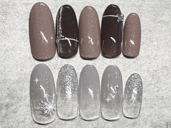 キャンアイドレッシー 博多店(Can I Dressy)の写真/リーズナブルにオシャレを♪ワンカラー¥3500/カラグラ¥3500/フレンチラメライン込¥4000♪写真は¥4000☆