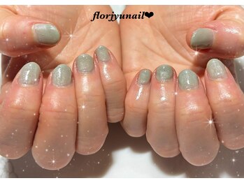 フロージュ ネイル(florjyu nail)/オリーブワンカラーnail
