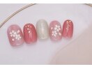 6000円 桜ネイル タイダイ