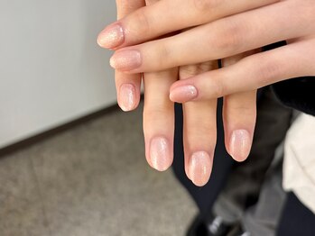 春☆ピンクラメネイル