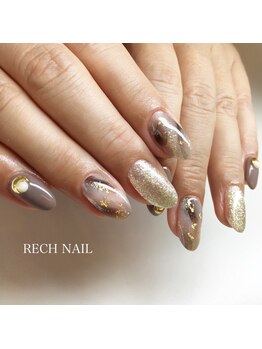 レッシュネイル サロンアンドスクール(RECH NAIL salon&school)/ブラウンニュアンスネイル