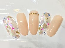 ラリュールネイル(L'Allure nail)/クリアシェルネイル￥8200