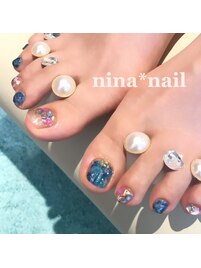 フットネイルデザイン★sea