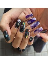 グラマラス アンジェアイ 荻窪店(glamourous ange eye)/お花ホログラムネイル