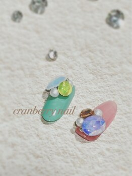 クランベリーネイル 代官山 恵比寿(cranberry nail)/ビジューネイル