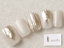 アイネイルズ 三宮店(I nails)/凹凸ミラーニュアンス￥6000