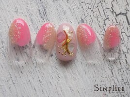 【HAND】塗りかけデザインネイル
