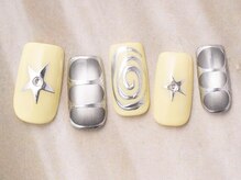 アイネイルズ 天神今泉店(I-nails)/星個性派メタリックぐるぐる