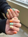 ビタミンカラー×カラフルネイル