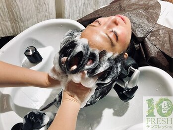 テンフレッシュ 練馬店(10FRESH)の写真/頭の筋肉をほぐして引き上げ!眼精疲労,凝り解消◎頭皮ケアも叶うオイル式頭健ヘッドスパ☆