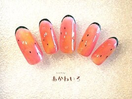 夏色　スイカネイル