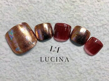 ネイルスタジオ ルキナ(LUCINA)/T-045 ブロンズミラーネイル