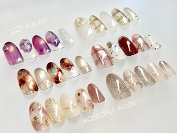 ローズデール アベイユ(ROSEDALE Abeille)の写真/予算や好みに合わせて選べる定額メニューで理想の爪先へ☆秋冬ネイルデザイン豊富♪爪に優しいパラジェル有