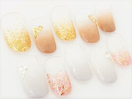 グラデーション＋ストーン