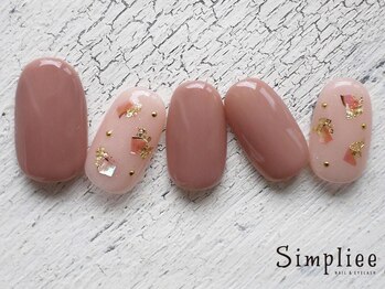 シンプリー 下北沢店(Simpliee)/【HAND】金箔ニュアンスネイル