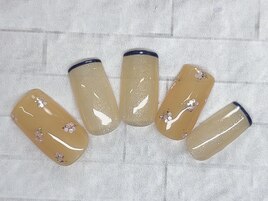 ホロ　花　ニュアンス　フレンチ