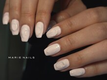 マリーネイルズ 表参道店(MARIE NAILS)/定額¥7700 陶器ニュアンス 0129a
