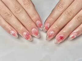 チークネイル+マグネットネイル