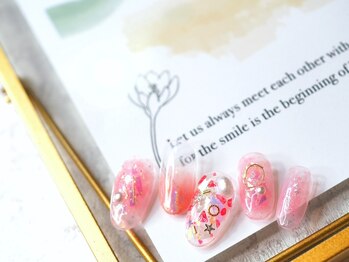 ナチュラボ ネイル(NATURA:BO NAIL)/ビジューネイル(ニュアンス)