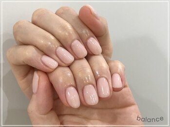 バランス 泉中央店(balance)/ぷるんと乳白色ネイル