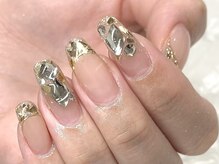 カラーズ(colors.)/ストーン×ガラスフレンチ。