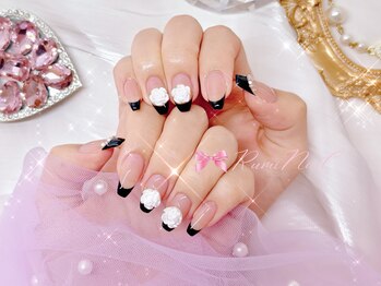 ワンホンネイル 新宿(Rumi Nail)/大人上品スペシャルコース/バラ