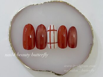 11月定額★レッド/チェック/冬