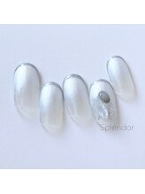 ネイルサロン スプレンダー(Splendor)/グラデ×メタリックライン