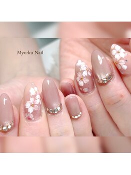 ミュークネイル(Myu:ku Nail)/マグネット×さくらネイル