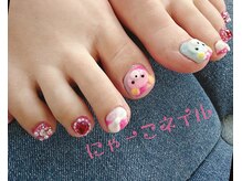 にゃーこネイル/3Dくまちゃん持ち込みデザイン