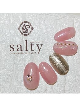 ネイルアンドアイラッシュサロン ソルティ 寺田町(salty)/シンプルデザイン