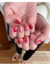 赤系マグネットマーブル