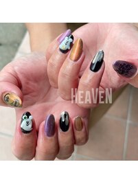 シンプルハロウィンネイル